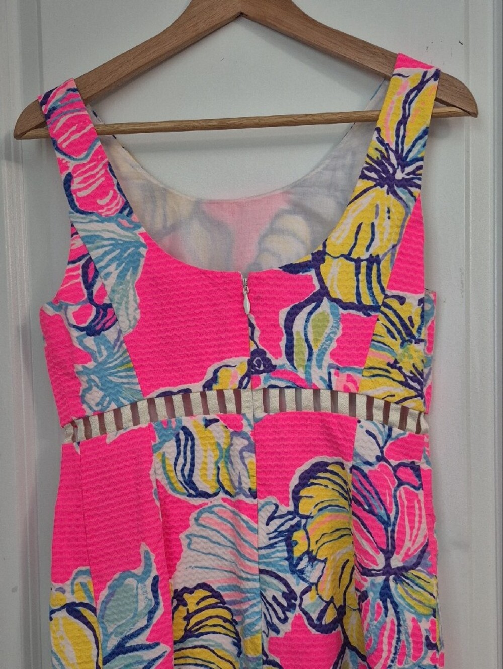 Lilly Pulitzer Bright Pink Floral Cutout Sheath Dress - Picture 4 of 4